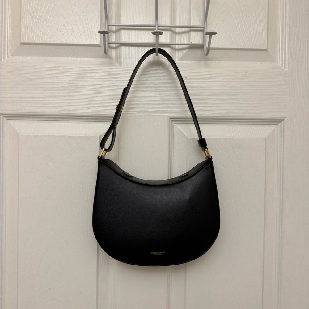 Ateliers Auguste Marceau Gold Edition Shoulder Bag in Black Box Leather